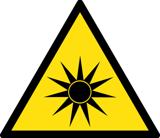 Cartello pericolo radiazioni ottiche 20025