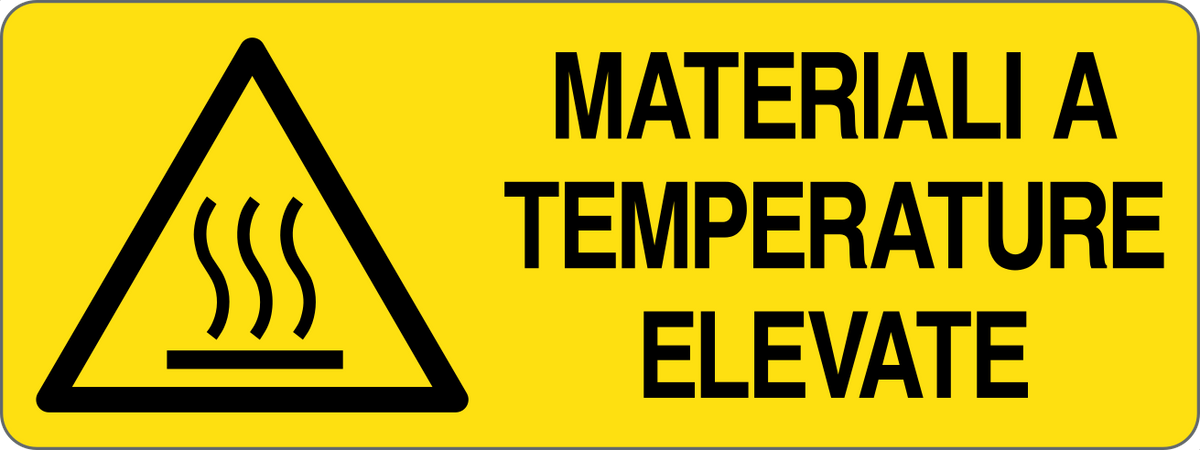 Cartello materiali a temperature elevate 2329