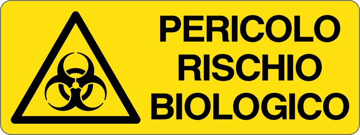 Cartello pericolo rischio biologico 2337