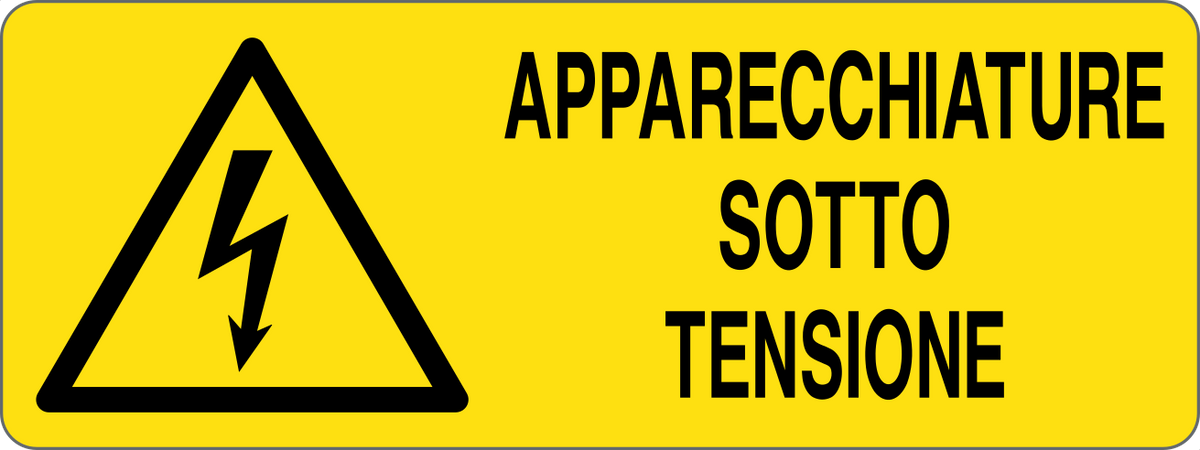 Cartello apparecchiature sotto tensione 263
