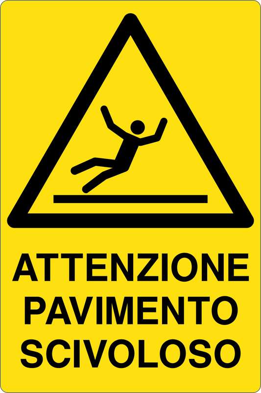 Cartello attenzione pavimento scivoloso 273