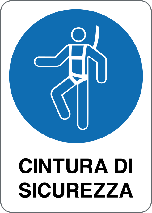 Cartello imbracatura di sicurezza 3958