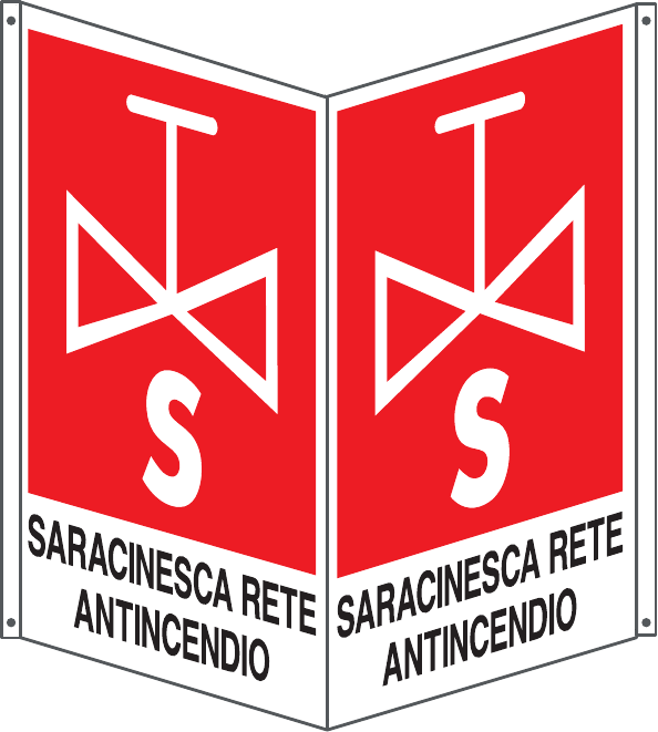 Cartello saracinesca rete antincendio 548