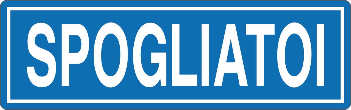 Cartello spogliatoi 808