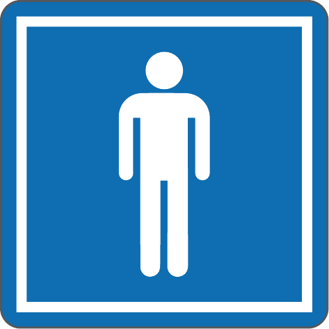Cartello simbolo uomo 811