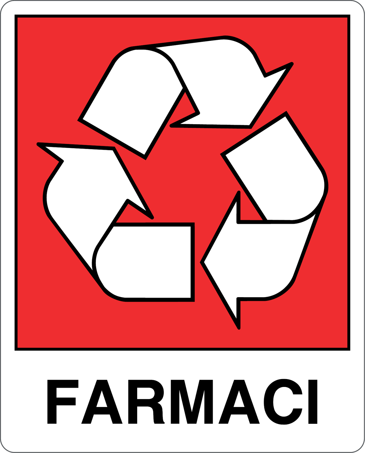 Cartello farmaci - raccolta differenziata 9107