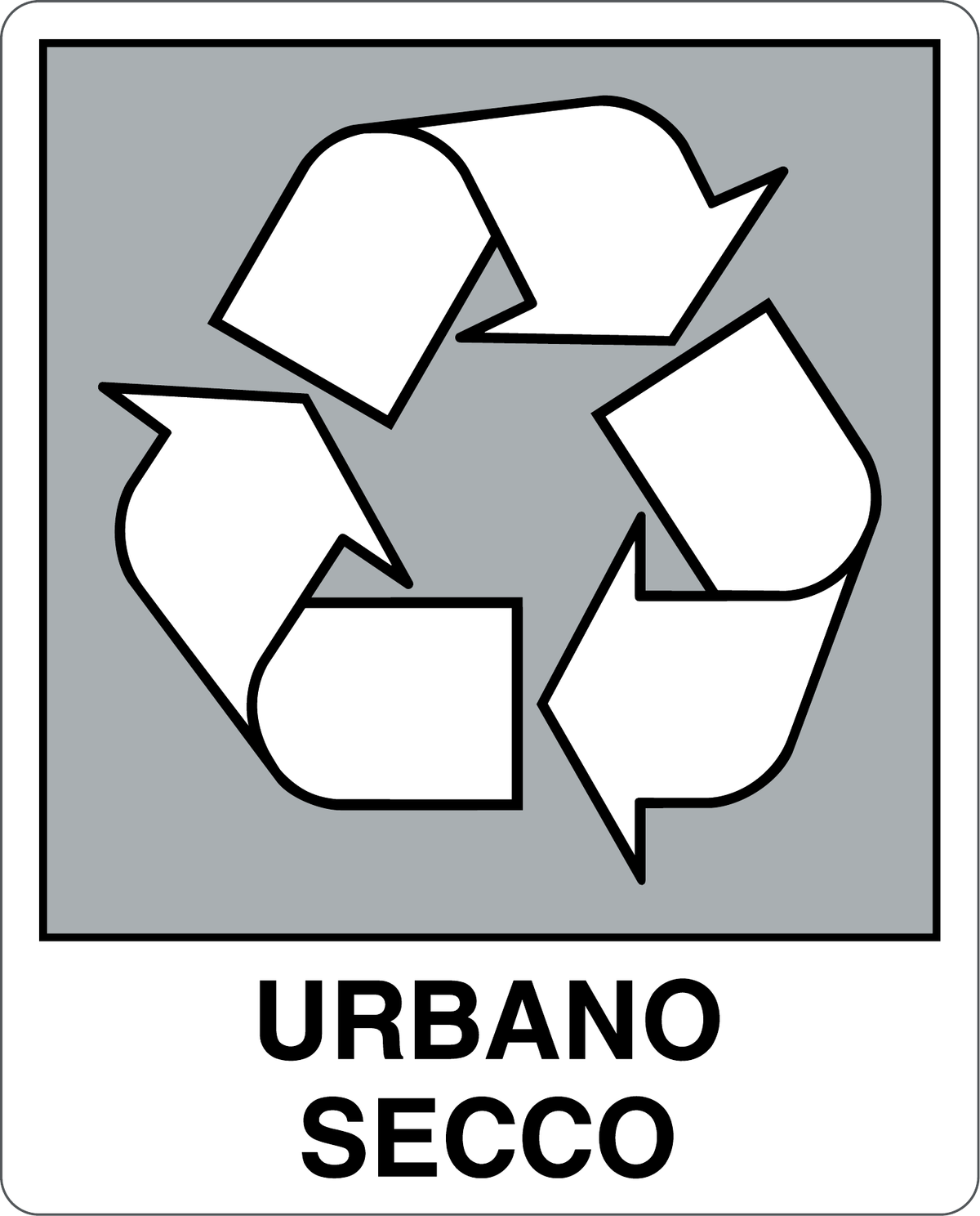 Cartello urbano secco - raccolta differenziata 9108