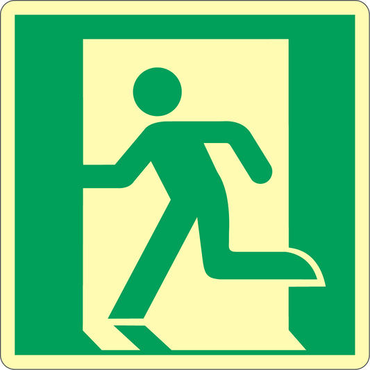 Cartello simbolo uscita di emergenza a sinistra - UNI ISO 7010 ZL402