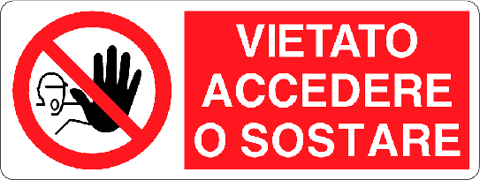Cartello vietato accedere o sostare 1439