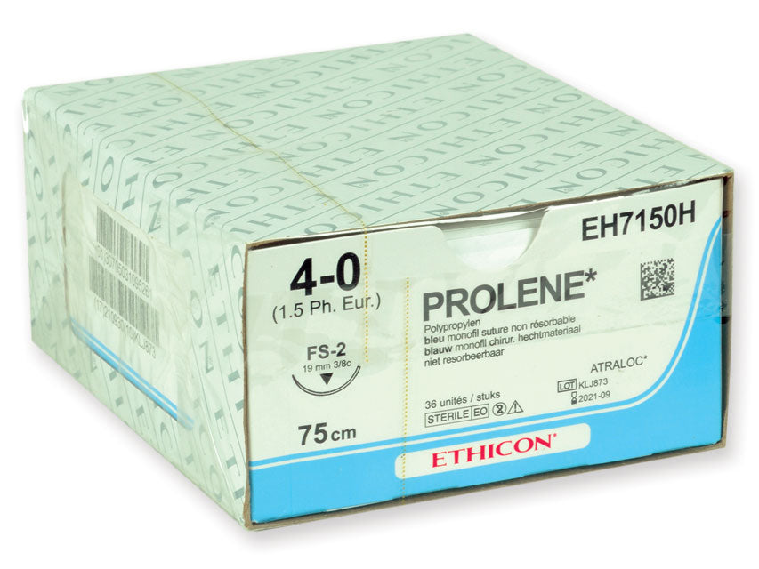 ETHICON PROLENE BLUE MONOFILAMENT NAHT – 4/0 Nadel 19 mm FS-2 75 cm