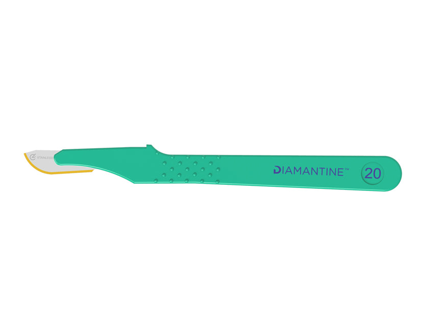 DIAMOND SCALPEL WITH STAINLESS STEEL BLADE N.20 - sterile