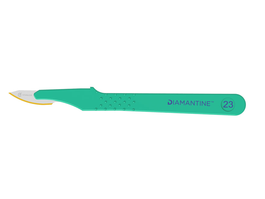 DIAMOND SCALPEL WITH STAINLESS STEEL BLADE N.23 - sterile