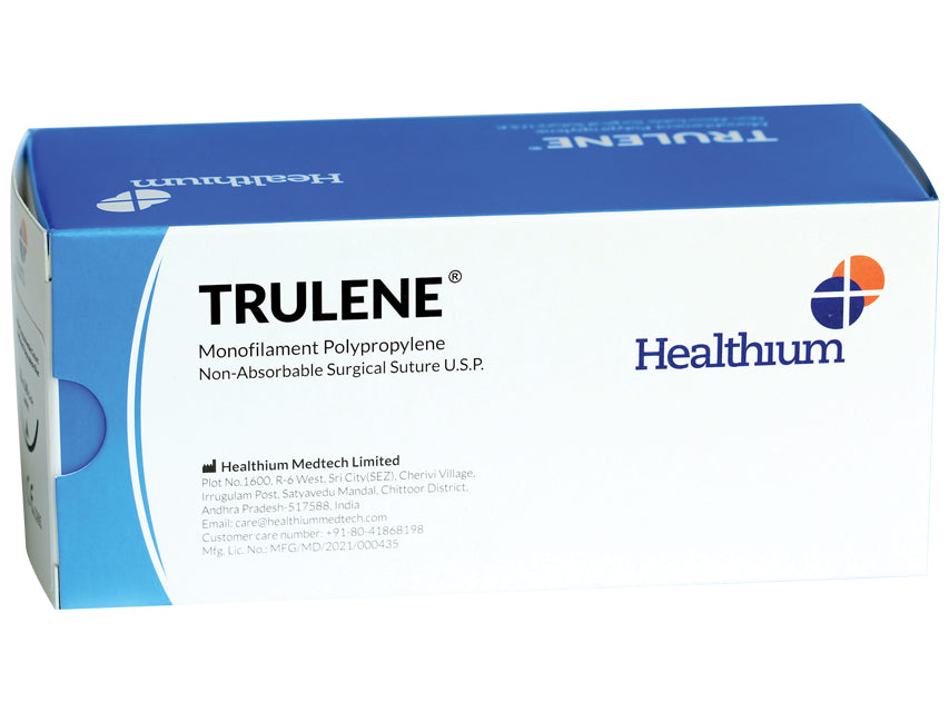 SUTURA NON ASS. TRULENE calibro 6/0, curva 3/8, ago 13 mm - 45 cm - blu