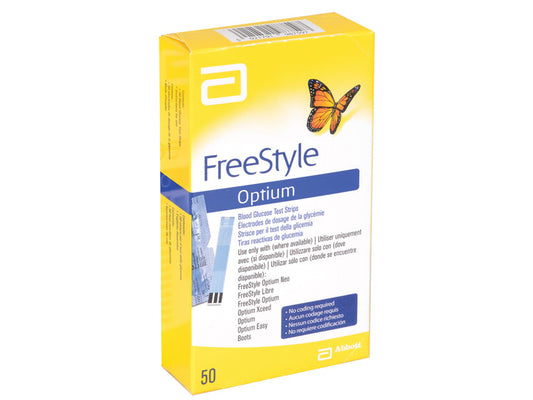 BANDELETTES DE GLUCOSE ABBOTT FREESTYLE OPTIUM