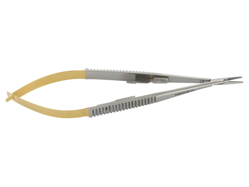 NEEDLE HOLDER CASTROVIEJO C.T. RECTUS - 14 cm - smooth tips