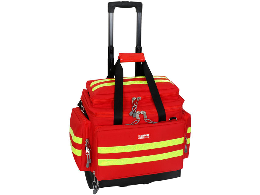 SMART BAG WITH TROLLEY - medium - red