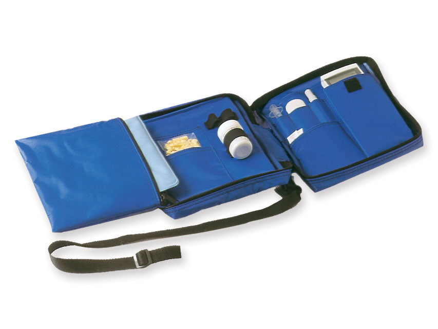 Empty DIABETIC BAG - blue nylon
