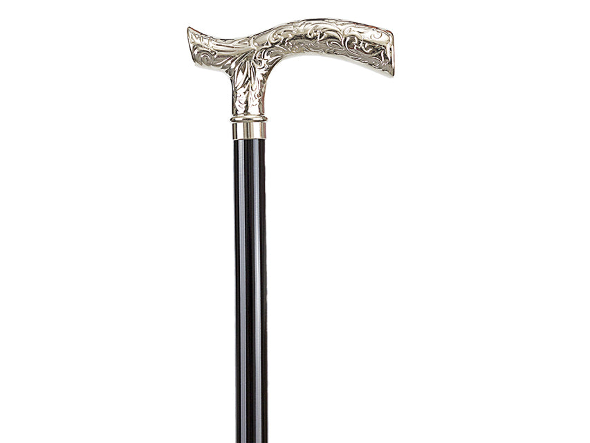 "LEONARDO" WOODEN STICK - engraved metal T-handle