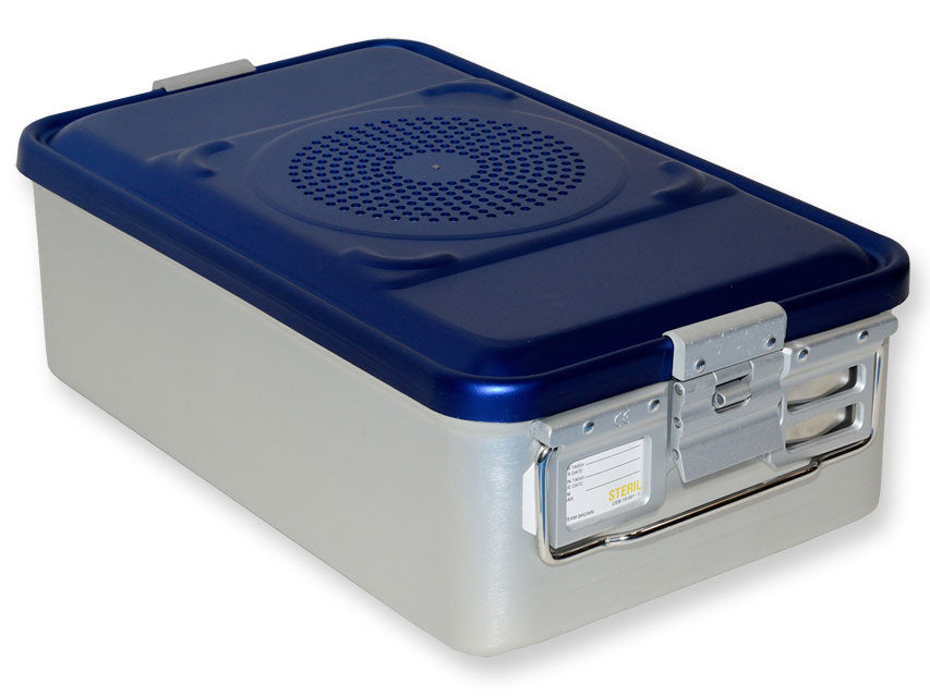 CONTAINER CON FILTRO medio h150 mm - blu forato