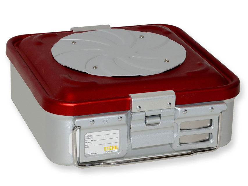 CONTAINER CON VALVOLA piccolo h 100 mm - rosso