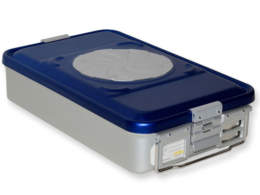 CONTAINER CON VALVOLA medio h 100 mm - blu forato