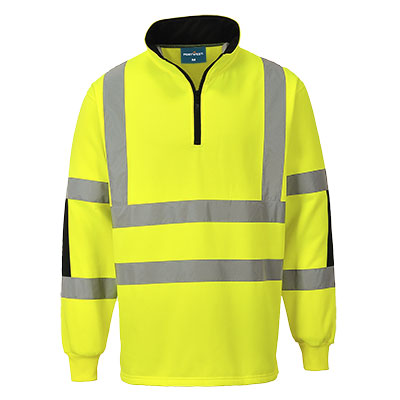 B308YER - Sweat Rugby Xénon Haute Visibilité