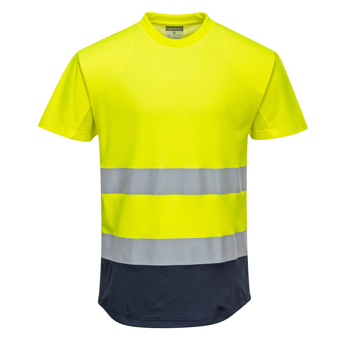 C395YNR - Camiseta Alta Visibilidad Confort De Algodón De Malla Bicolor