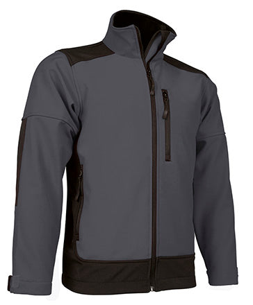 Giacca softshell con tre tasche e design bicolore Saponi