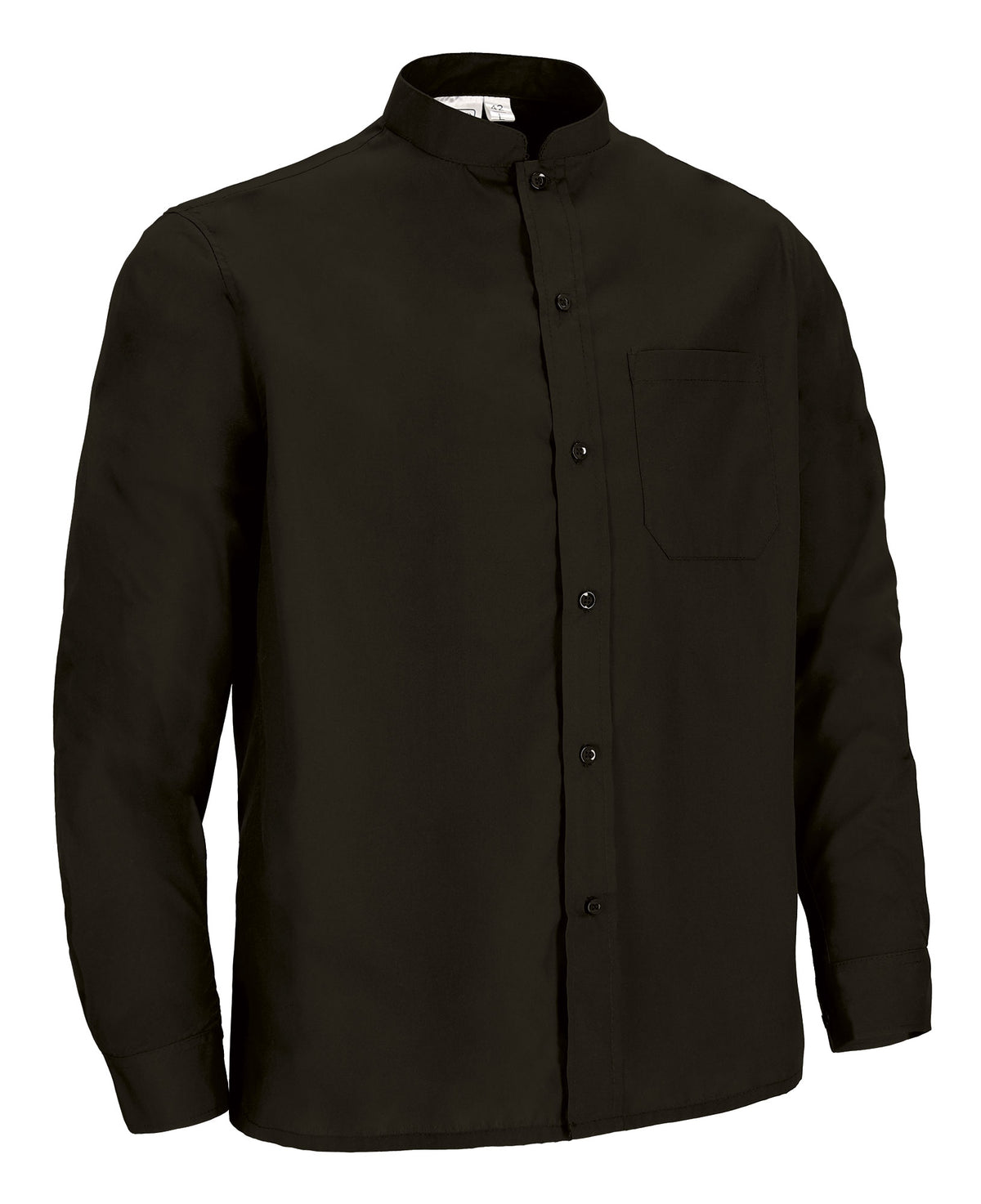 Camicia manica lunga con taschino e collo alla coreana Sopran