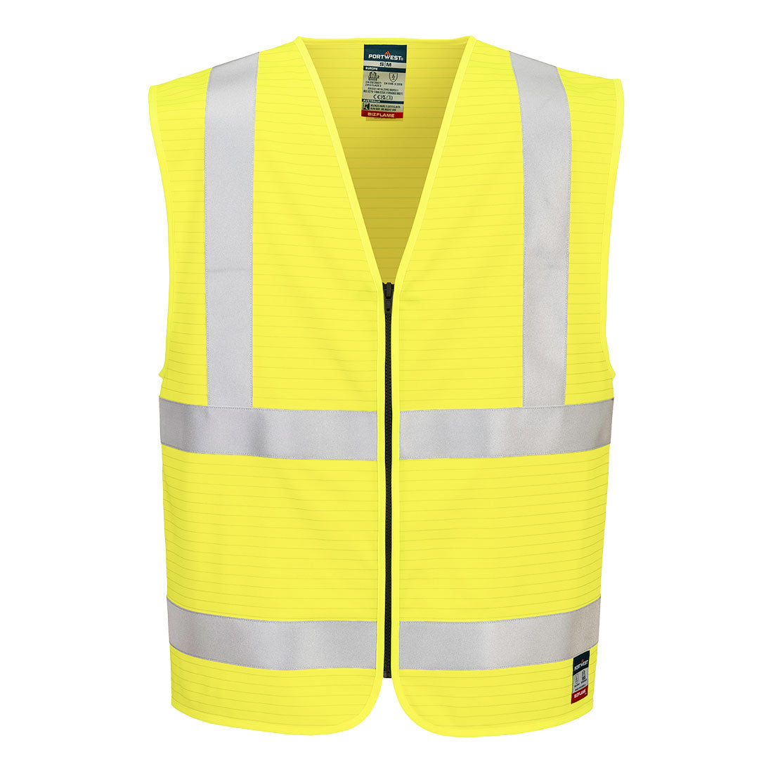 FR615YER – Bizflame Hi-Vis FR-Reißverschlussweste