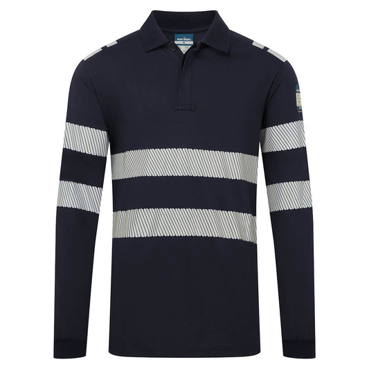 FR733NVR - PW3 FR Modaflame long sleeve polo shirt