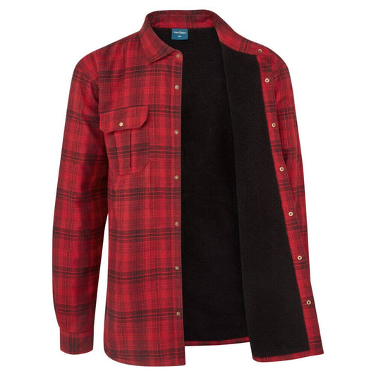 KA313RER - KA3 Camisa de cuadros forrada en sherpa