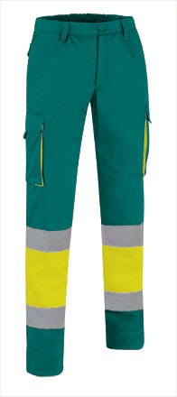 Pantalone multitasche ad alta visibilità bicolore Factory