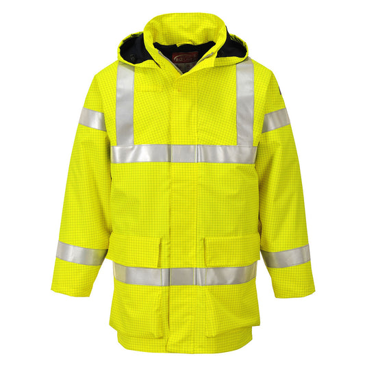 S774YER - Hi-Vis multi-standard Bizflame Rain jacket