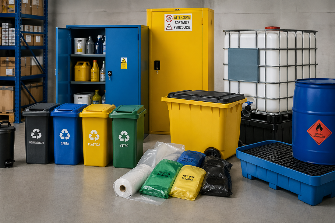 Gestione ambientale in azienda: soluzioni professionali per stoccaggio, sicurezza e raccolta rifiuti