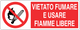 Cartello vietato fumare e usare fiamme libere 135