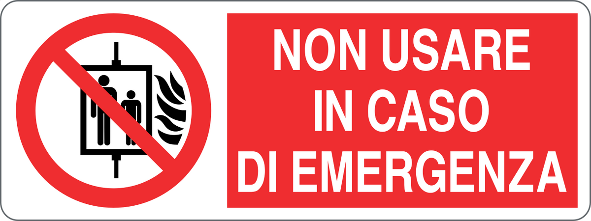 Cartello non usare in caso di emergenza 1446