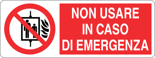 Cartello non usare in caso di emergenza 1446