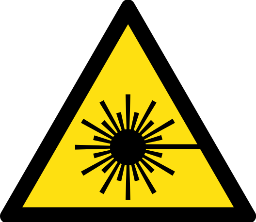 Cartello simbolo pericolo raggi laser 209