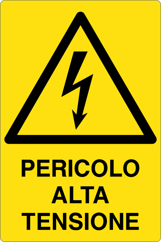 Cartello pericolo alta tensione 2340