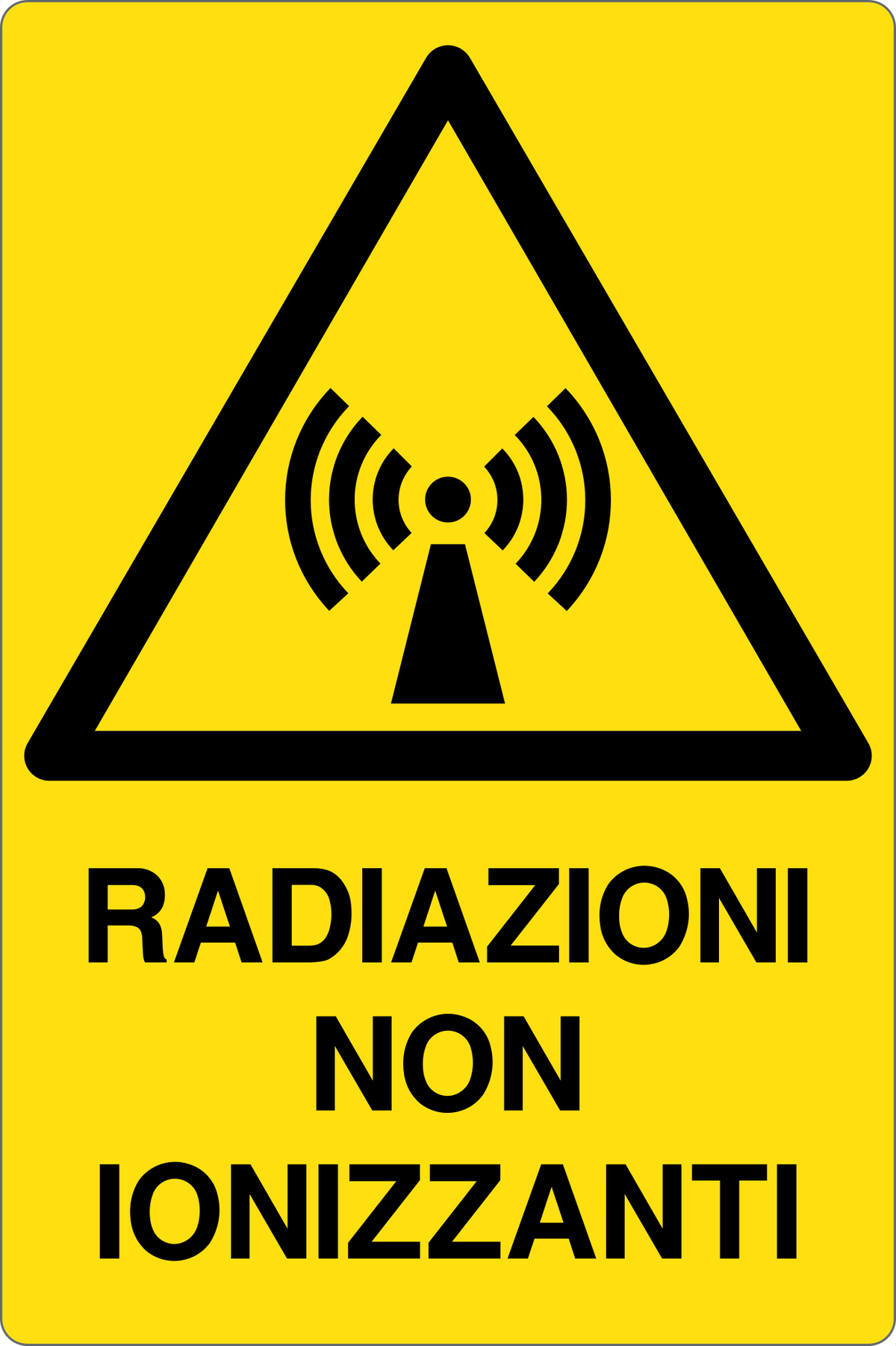 Cartello radiazioni non ionizzanti 2344