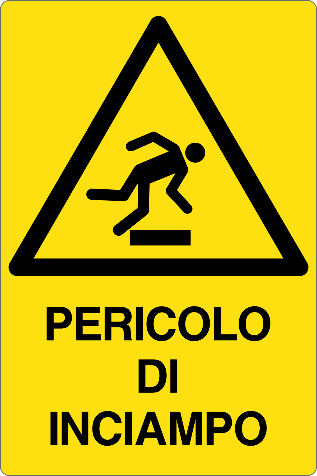 Cartello pericolo di inciampo 2346