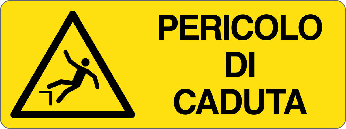 Cartello pericolo di caduta 2347