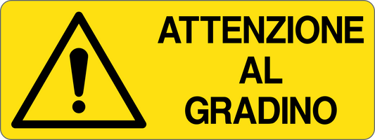 Cartello attenzione al gradino 2367