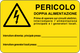 Cartello pericolo doppia alimentazione prima di operare sui circuiti elettrici interrompere l'alimentazione principale e i generatori locali. interruttore alimentazione/generatori c/o ___ 2382