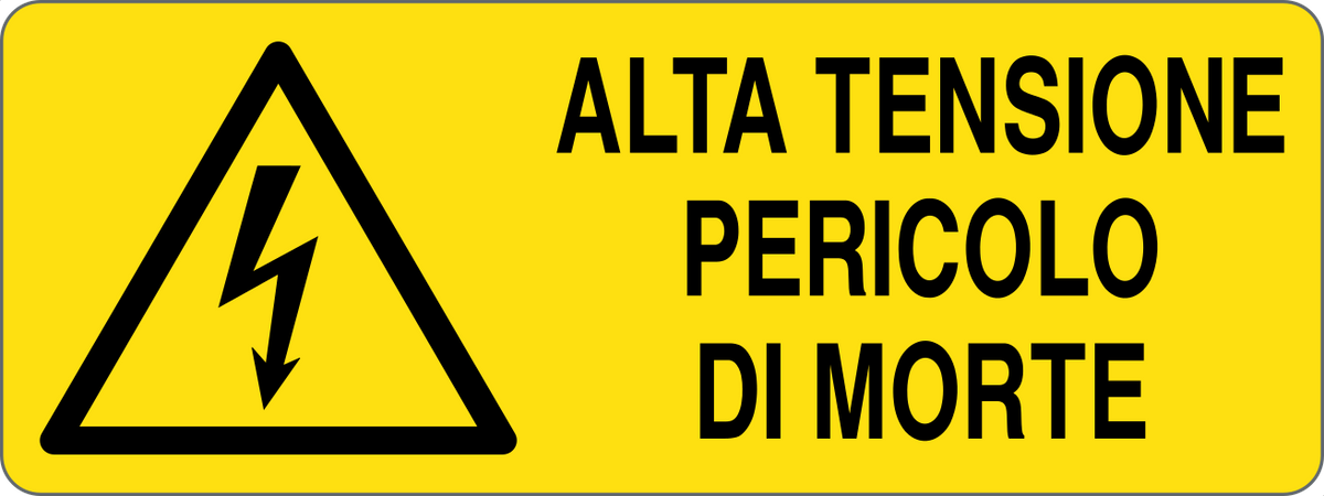 Cartello alta tensione pericolo di morte 252