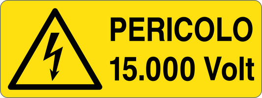 Cartello pericolo volt 15.000 253