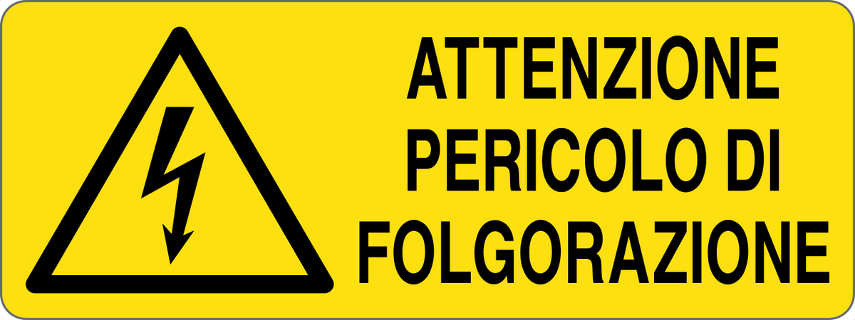 Cartello attenzione pericolo di folgorazione 262