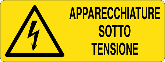 Cartello apparecchiature sotto tensione 263