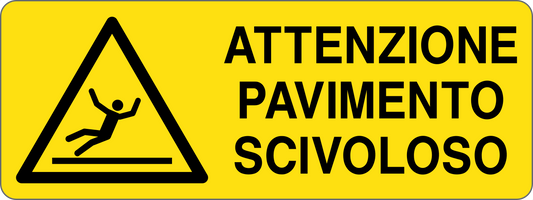 Cartello attenzione pavimento scivoloso 273